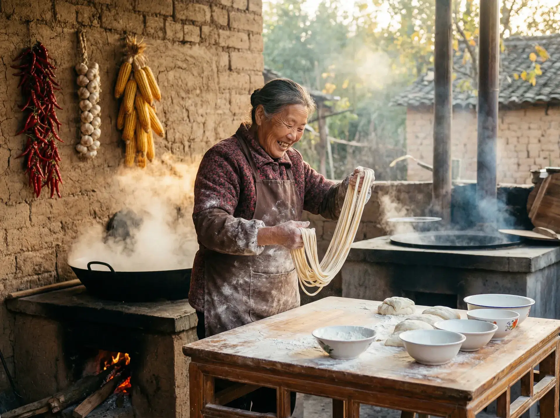 农家大嫂手擀面 - 两个人看的WWW高清视频中文 乡村美食
